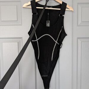 Maniere De Voir Belted Bodysuit